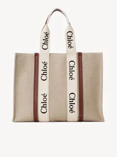 Small Woody tote bag in linen