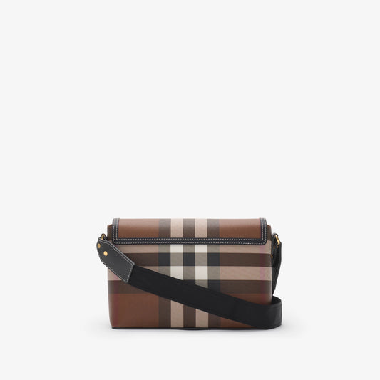 Heritage Archive Crossbody Bag – Compact Checked Canvas & Leather