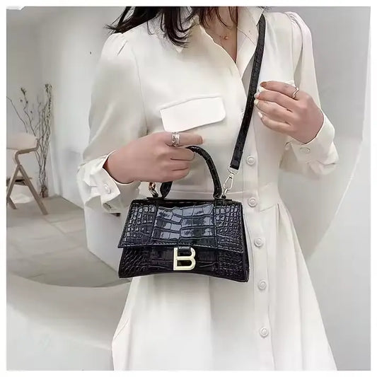 Croc-Pattern Mini Handbag