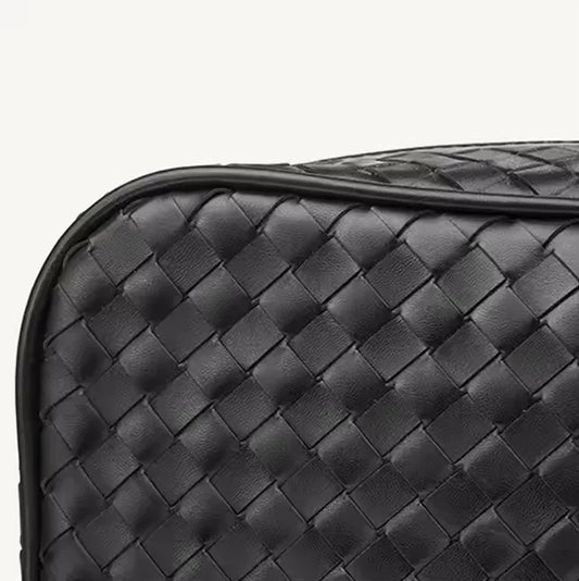 Knitted Leather Clutch